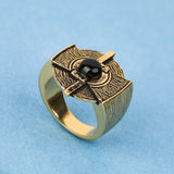 Noir Crest – Black Onyx Silver Ring
