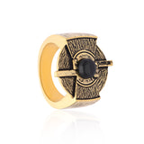 Noir Crest – Black Onyx Silver Ring