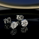 Celestia 925 Silver CZ Stud Earrings