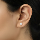 Celestia 925 Silver CZ Stud Earrings
