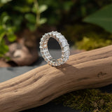 Radiant Row Silver Ring