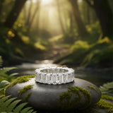 Radiant Row Silver Ring