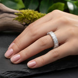 Radiant Row Silver Ring