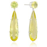Lemon Gleam' Lemon Quartz Drop Earrings