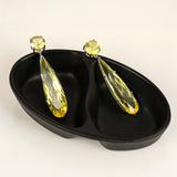Lemon Gleam'  Lemon Quartz 925 Silver Drop Earrings