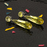 Lemon Gleam'  Lemon Quartz 925 Silver Drop Earrings