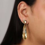 Lemon Gleam'  Lemon Quartz 925 Silver Drop Earrings