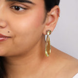 Lemon Gleam'  Lemon Quartz 925 Silver Drop Earrings