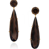 Smoky Aura'  Smoky Quartz 925 Silver  Earrings