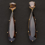 Smoky Aura'  Smoky Quartz 925 Silver  Earrings