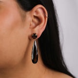 Smoky Aura'  Smoky Quartz 925 Silver  Earrings