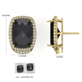 Midnight Halo 'Black Spinel' 925 Silver Earrings