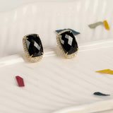 Midnight Halo 'Black Spinel' 925 Silver Earrings