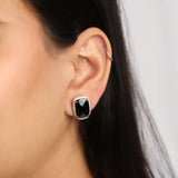 Midnight Halo 'Black Spinel' 925 Silver Earrings