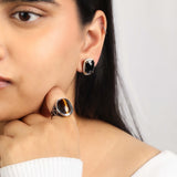 Midnight Halo 'Black Spinel' 925 Silver Earrings