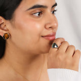 Moonlit Gaze' Cat's Eye 925 Silver Ring