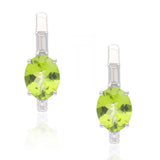 Peridot Whispers 925 Silver Hoop Earring