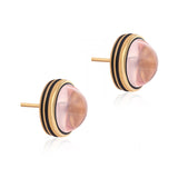 Blush Noir' Rose Quartz 925 Silver Earrings