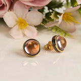 Blush Noir' Rose Quartz 925 Silver Earrings