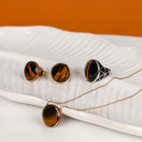 Tiger Ember'  Tiger's Eye Necklaces