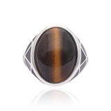 Wild Ember Natural Tiger’s Eye Gemstone Ring