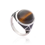 Wild Ember Natural Tiger’s Eye Gemstone Ring