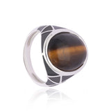 Wild Ember Natural Tiger’s Eye Gemstone Ring
