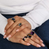 Wild Ember Natural Tiger’s Eye Gemstone Ring