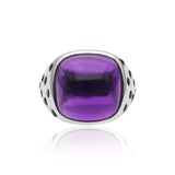 Royal Eclipse' African Amethyst 925 Silver Ring