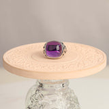 Royal Eclipse' African Amethyst 925 Silver Ring