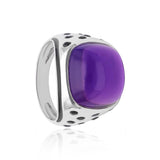 Royal Eclipse' African Amethyst 925 Silver Ring