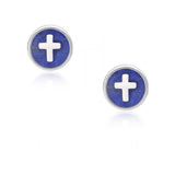 Lapis Horizon Cross 925 Silver Studs