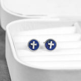 Lapis Horizon Cross 925 Silver Studs