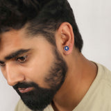 Lapis Horizon Cross 925 Silver Studs