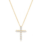 Celeste Crossline' 925 Silver Necklace