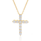 Celeste Crossline' 925 Silver Necklace