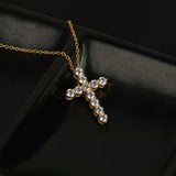 Celeste Crossline' 925 Silver Necklace