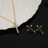 Celeste Crossline' 925 Silver Necklace