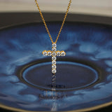 Celeste Crossline' 925 Silver Necklace