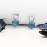 Sky Drift' Sky Blue Tppaz Earrings