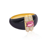 Twilight Rose' Pink Tourmaline 925 Silver Ring