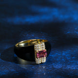 Twilight Rose' Pink Tourmaline 925 Silver Ring
