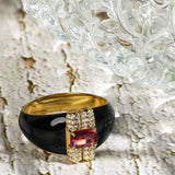 Twilight Rose' Pink Tourmaline 925 Silver Ring