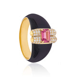 Twilight Rose' Pink Tourmaline 925 Silver Ring