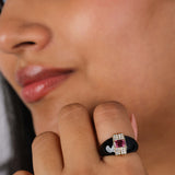 Twilight Rose' Pink Tourmaline 925 Silver Ring