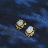 Aqua Noir' Aquamarine 925 Silver Earrings