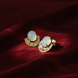 Aqua Noir' Aquamarine 925 Silver Earrings