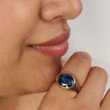 Kyanite Shadow 925 Silver Ring