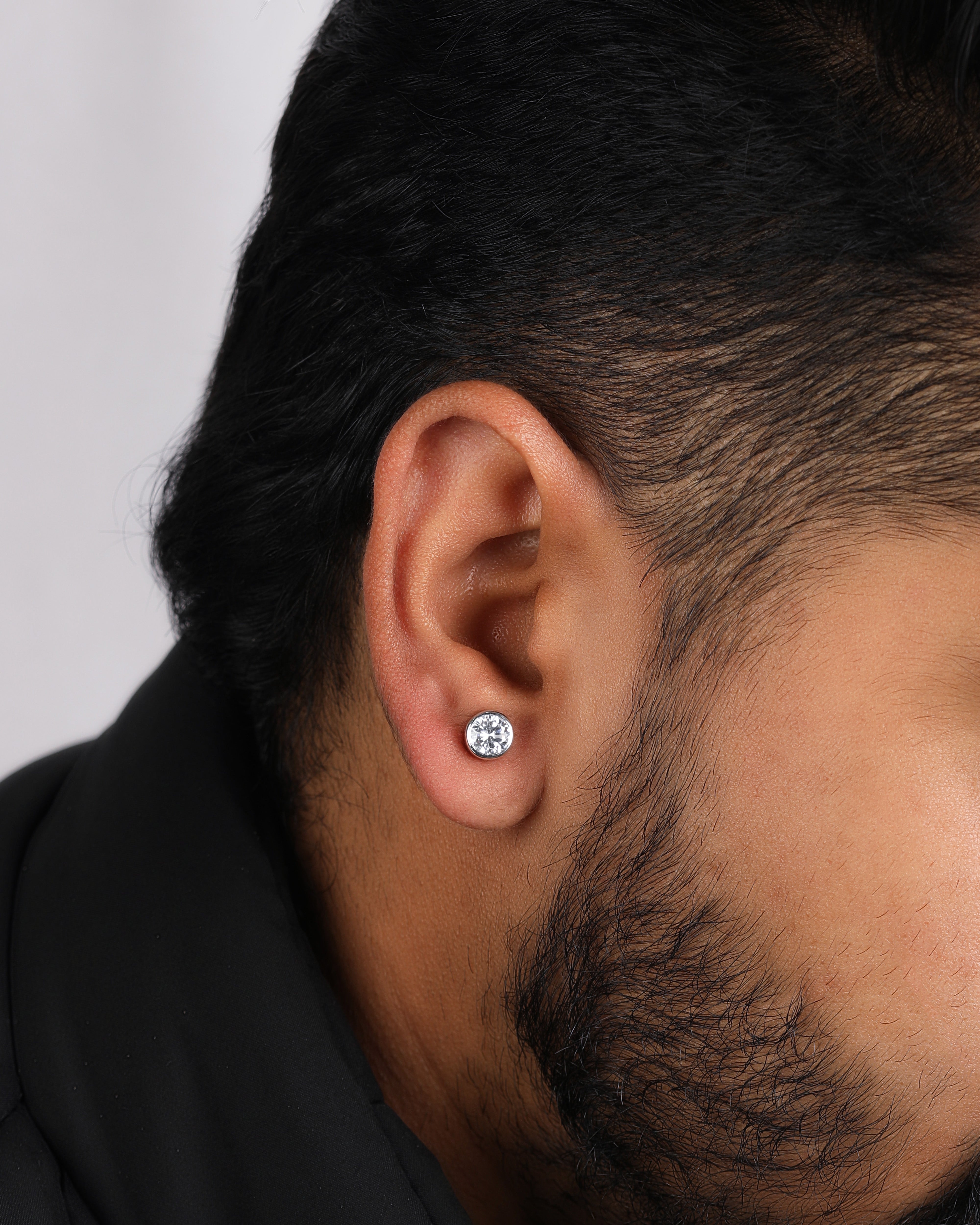 Round Solitaire CZ Stud Earrings