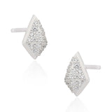 Brilliant Sparkle CZ Kite Stud Earrings